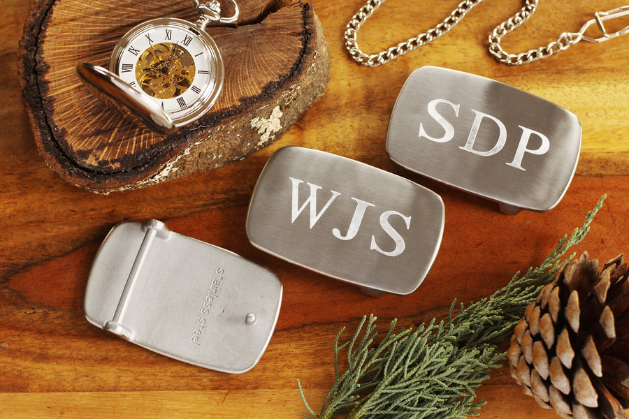 Engraved Solid Steel Belt Buckle, Personalized Satin Silver Belt Buckle, Groomsman Belt Buckle, Cowboy Belt Buckle, Belt Buckle For Him