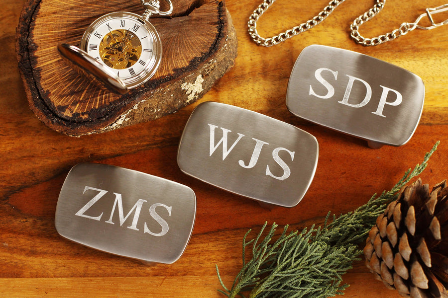 Engraved Solid Steel Belt Buckle, Personalized Satin Silver Belt Buckle, Groomsman Belt Buckle, Cowboy Belt Buckle, Belt Buckle For Him