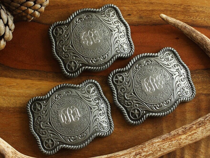 Belt Buckle with Random Engraving