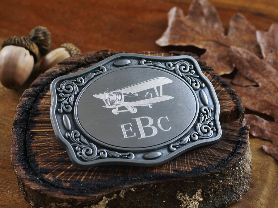 Custom Airplane Image Belt Buckle for Boys Gift