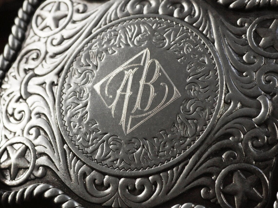 Engraved Custom Belt Buckle, Personalized Groomsmen Cowboy Belt Buckle