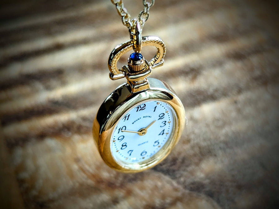 Mount Royal Gold Watch Necklace Gift for Her, Graduation Minimalist Bridesmaid Gifts