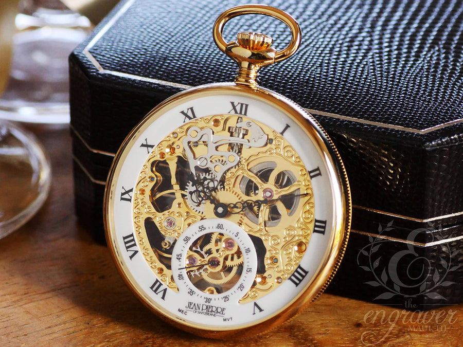 Gold Pocket Watch Display Stand Anniversary Gift For Him