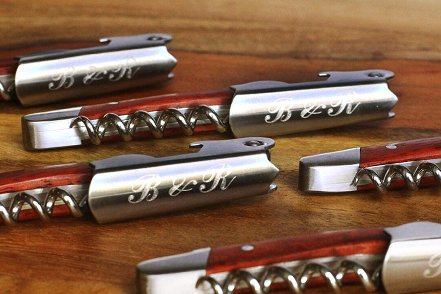 Black Laguiole Groomsmen Opener, Wine Opener, Personalized Gifts,  Engraved Bottle Openers, Wedding Gifts