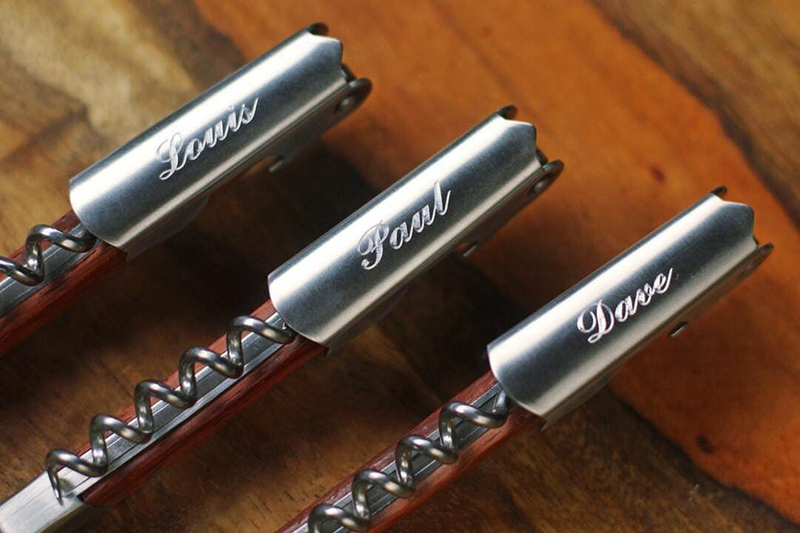 Black Laguiole Groomsmen Opener, Wine Opener, Personalized Gifts,  Engraved Bottle Openers, Wedding Gifts