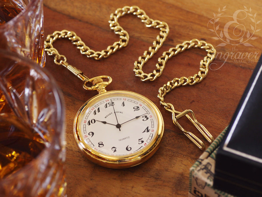 Mount Royal Open Face Gold Pocket Watch