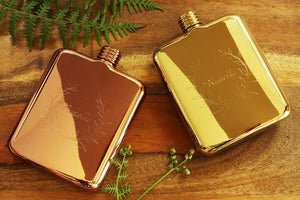 His and Hers Wedding Flasks - Set of 2 Personalized Flasks - Bride and Groom Engraved Flasks - Anniversary Flask Set