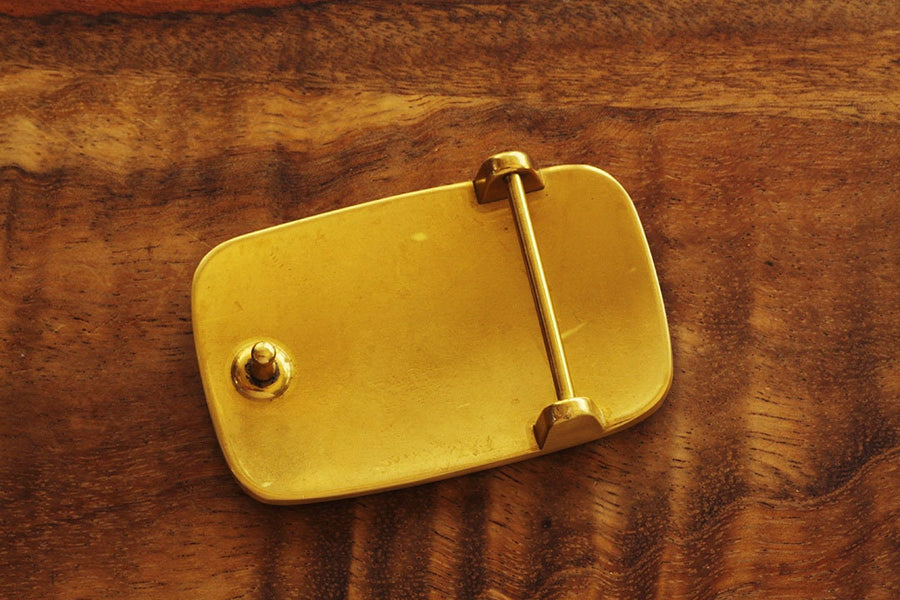 Engraved Brass Belt Buckle, Personalized Groomsman Satin Gold Belt Buckle