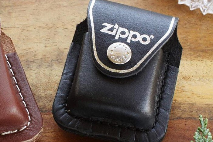 Zippo© Lighter Case Leather BLACK