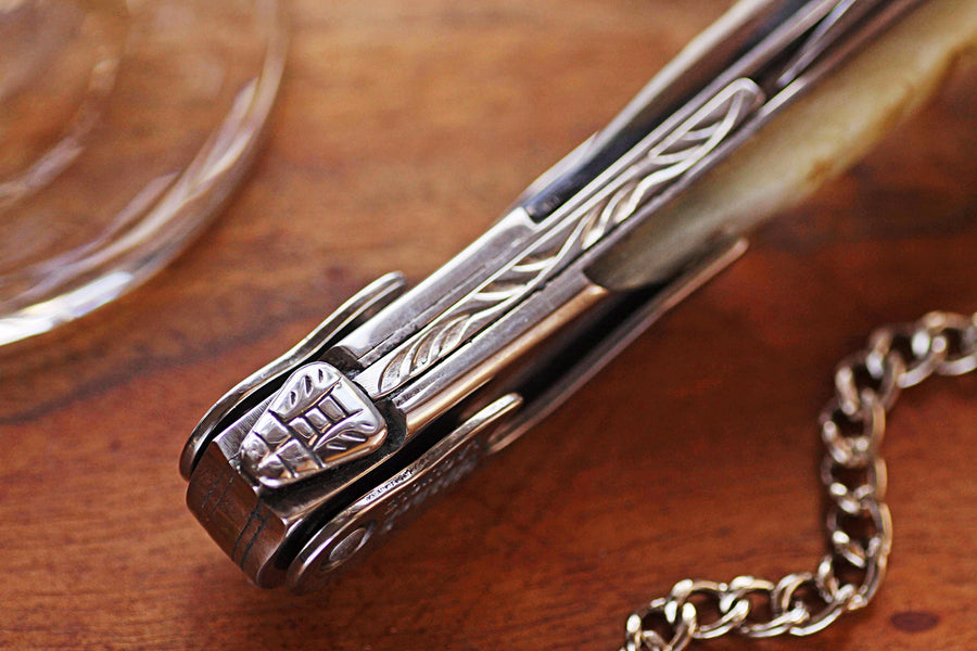 Laguiole Opener - Horn Handle Wine Opener - Personalized Groomsman Gift -  Engraved Bottle Openers -  Corkscrew Opener